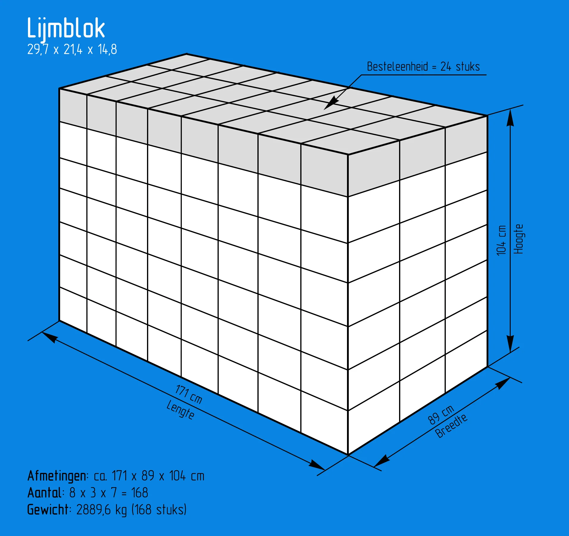 Kalkzandsteen lijmblok 29,7x21,4x14,8cm CS20 - Image 3
